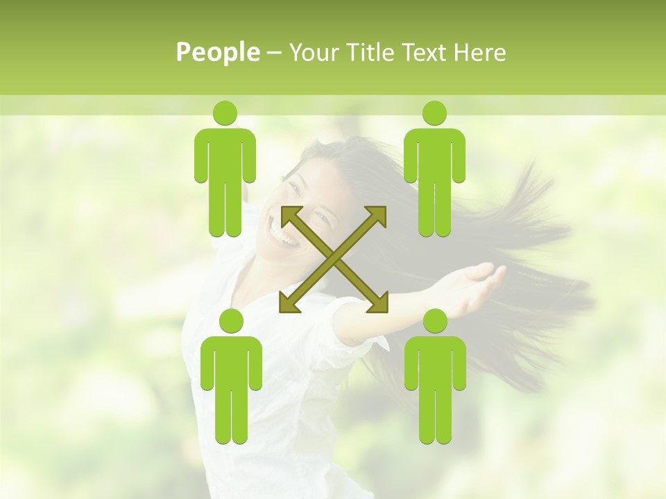 Adult Brunette Air PowerPoint Template