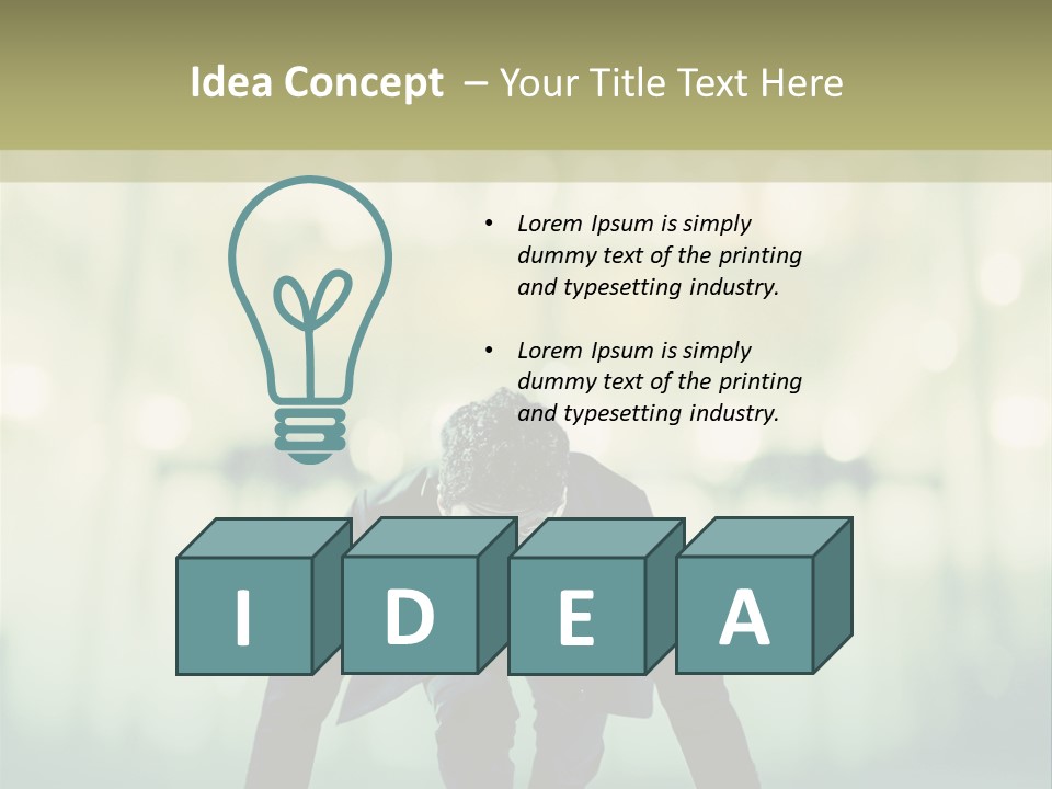 Light Sun Man PowerPoint Template