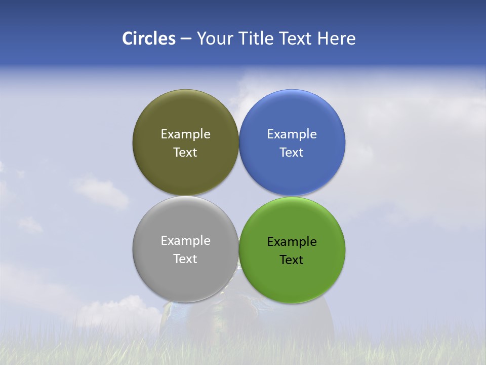 A Butterfly Sitting On Top Of A Ball In The Grass PowerPoint Template