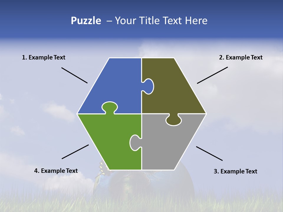 A Butterfly Sitting On Top Of A Ball In The Grass PowerPoint Template