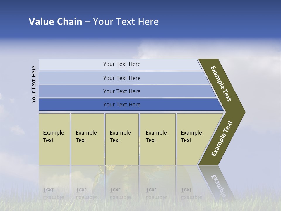 A Butterfly Sitting On Top Of A Ball In The Grass PowerPoint Template