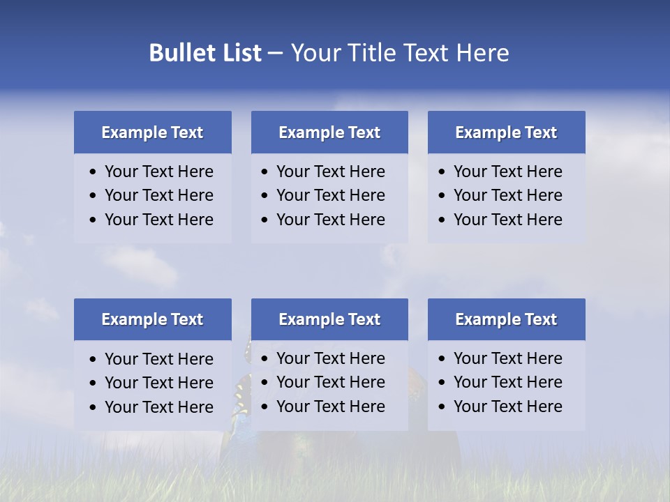 A Butterfly Sitting On Top Of A Ball In The Grass PowerPoint Template