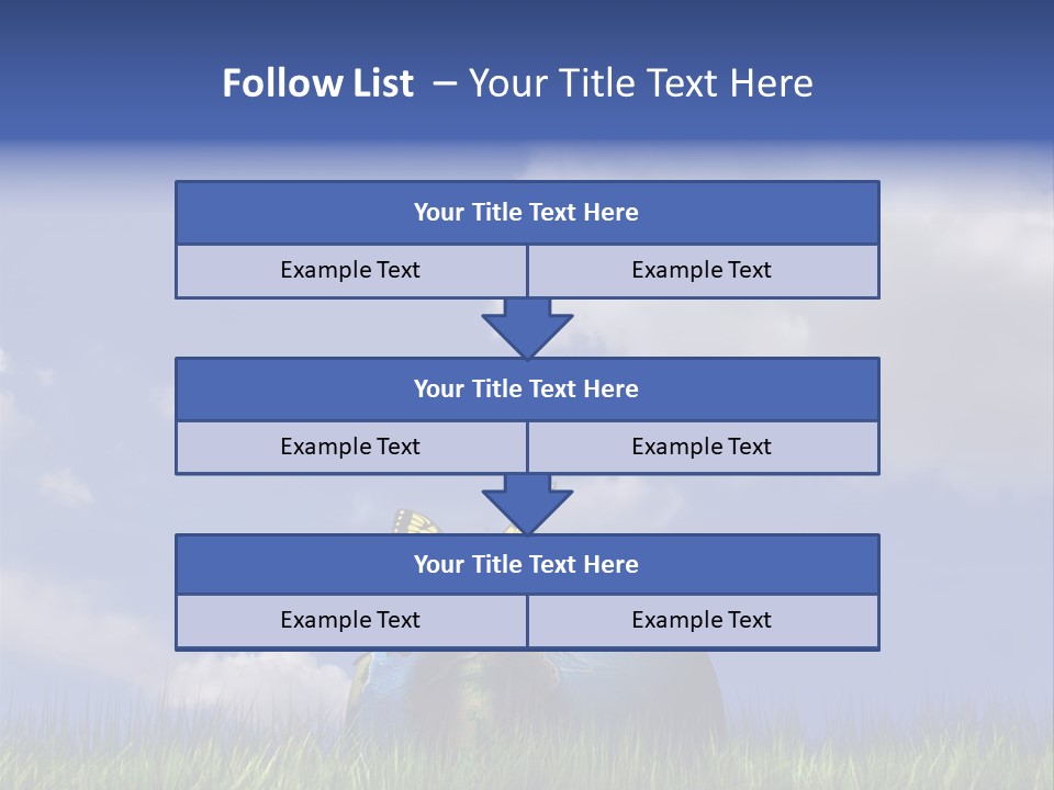 A Butterfly Sitting On Top Of A Ball In The Grass PowerPoint Template