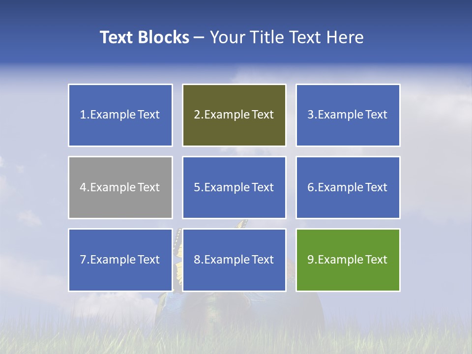 A Butterfly Sitting On Top Of A Ball In The Grass PowerPoint Template