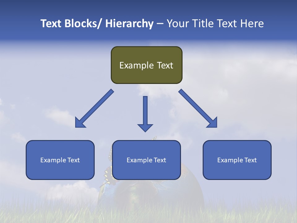 A Butterfly Sitting On Top Of A Ball In The Grass PowerPoint Template