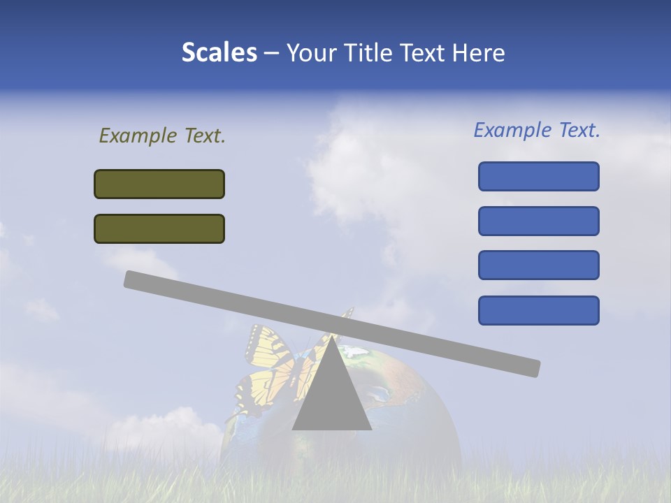 A Butterfly Sitting On Top Of A Ball In The Grass PowerPoint Template