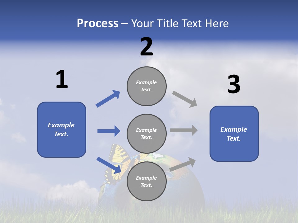 A Butterfly Sitting On Top Of A Ball In The Grass PowerPoint Template