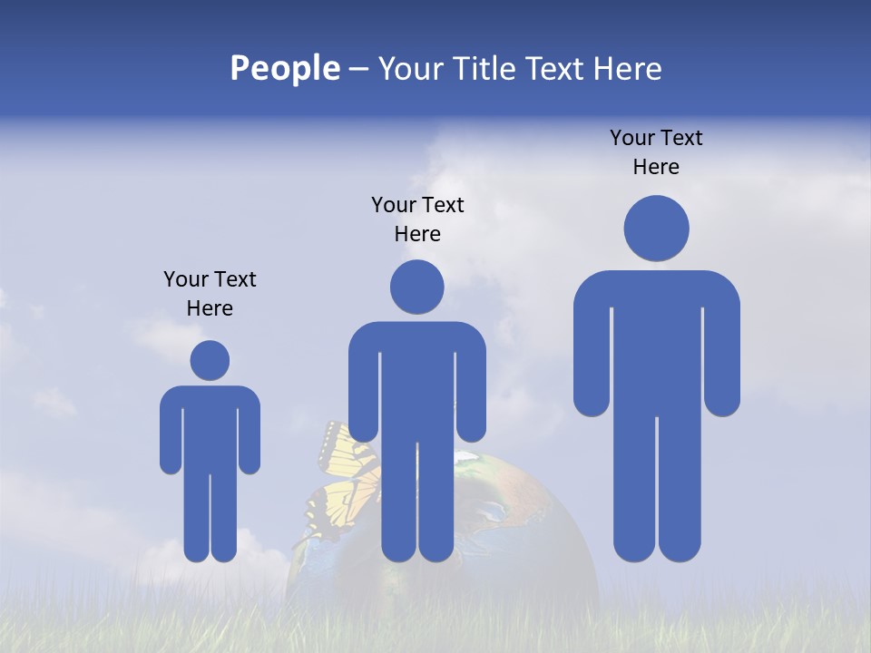 A Butterfly Sitting On Top Of A Ball In The Grass PowerPoint Template