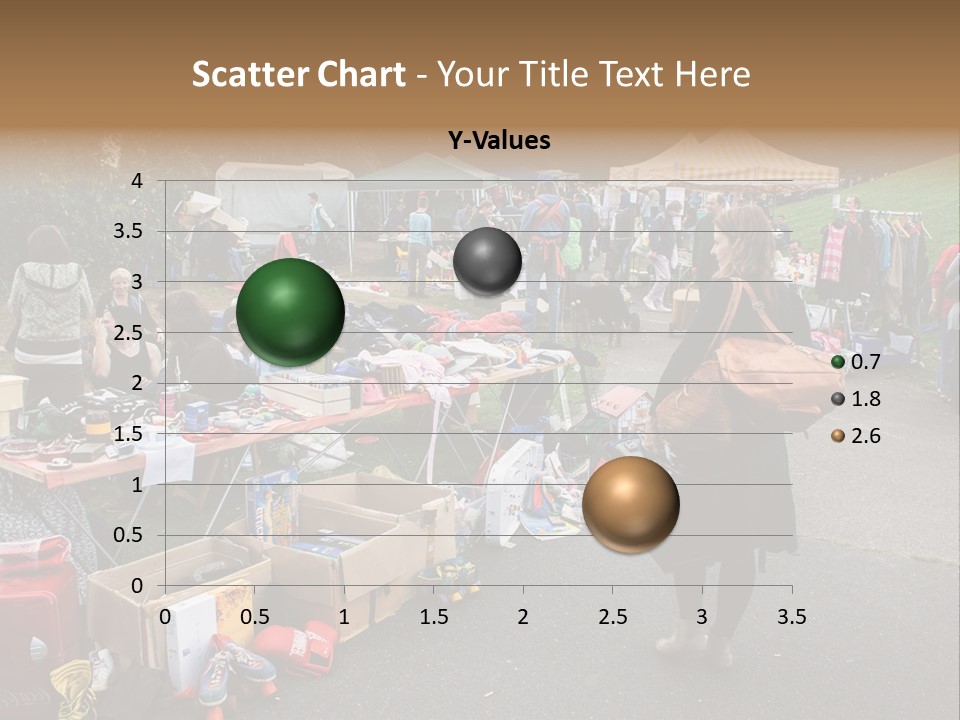 A Group Of People Standing Around A Table With Many Items On It PowerPoint Template