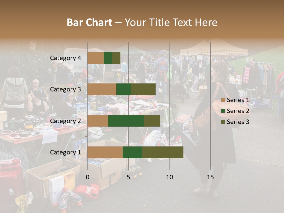 A Group Of People Standing Around A Table With Many Items On It PowerPoint Template