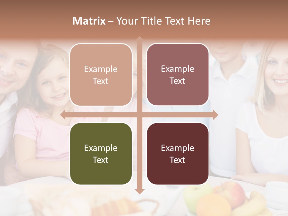 A Group Of People Sitting At A Table With Food PowerPoint Template