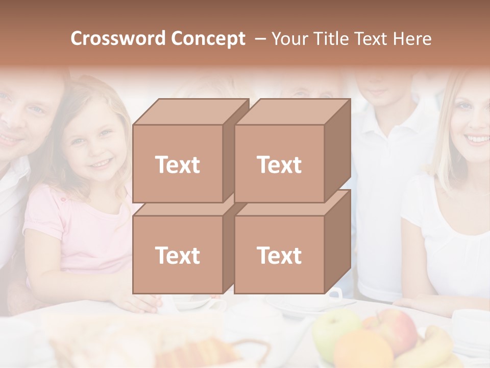 A Group Of People Sitting At A Table With Food PowerPoint Template