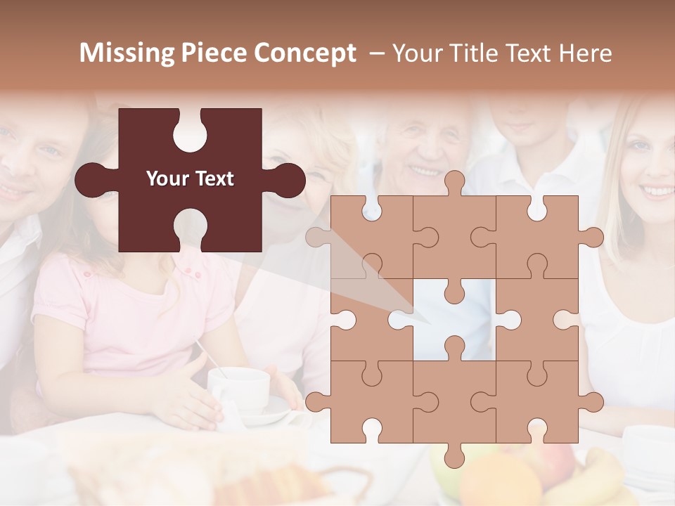 A Group Of People Sitting At A Table With Food PowerPoint Template