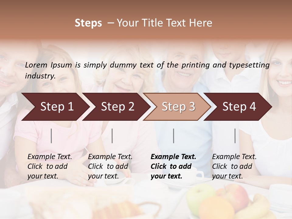 A Group Of People Sitting At A Table With Food PowerPoint Template