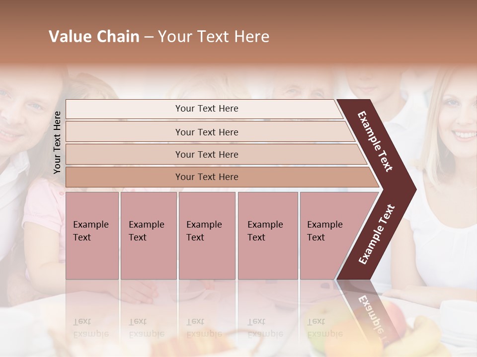 A Group Of People Sitting At A Table With Food PowerPoint Template