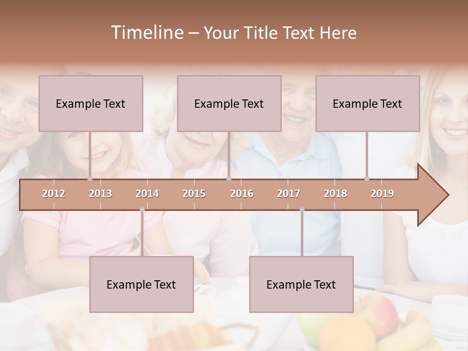 A Group Of People Sitting At A Table With Food PowerPoint Template