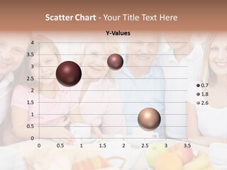 A Group Of People Sitting At A Table With Food PowerPoint Template