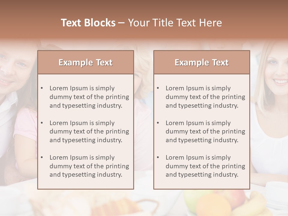 A Group Of People Sitting At A Table With Food PowerPoint Template