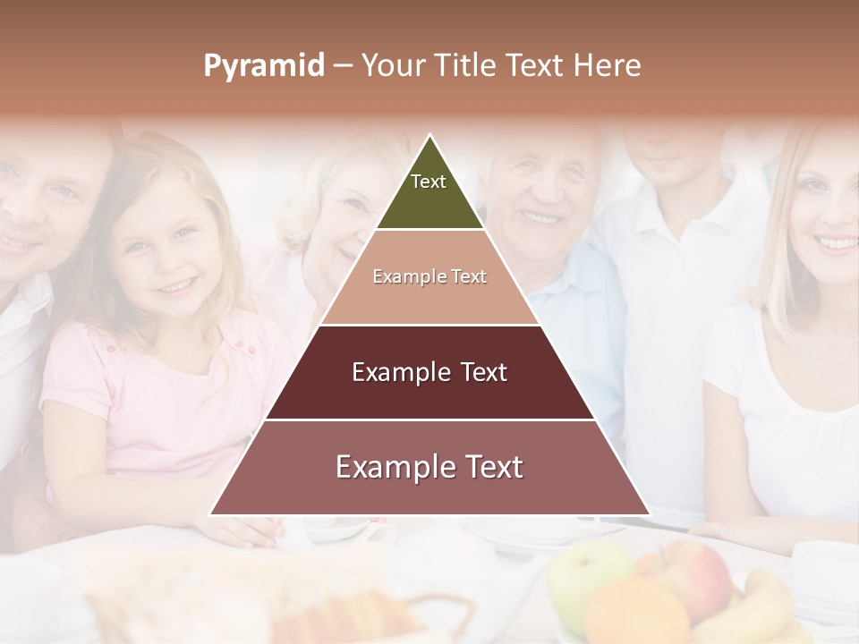 A Group Of People Sitting At A Table With Food PowerPoint Template