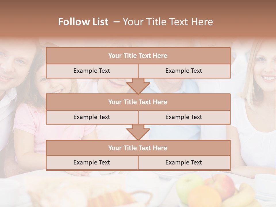 A Group Of People Sitting At A Table With Food PowerPoint Template