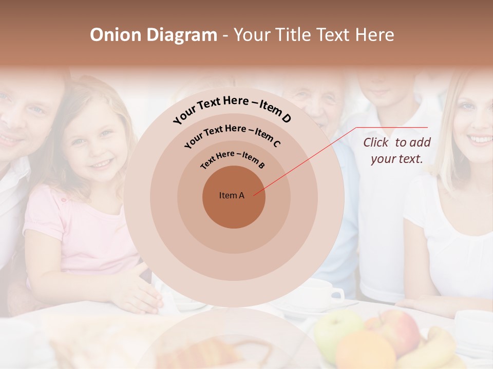 A Group Of People Sitting At A Table With Food PowerPoint Template