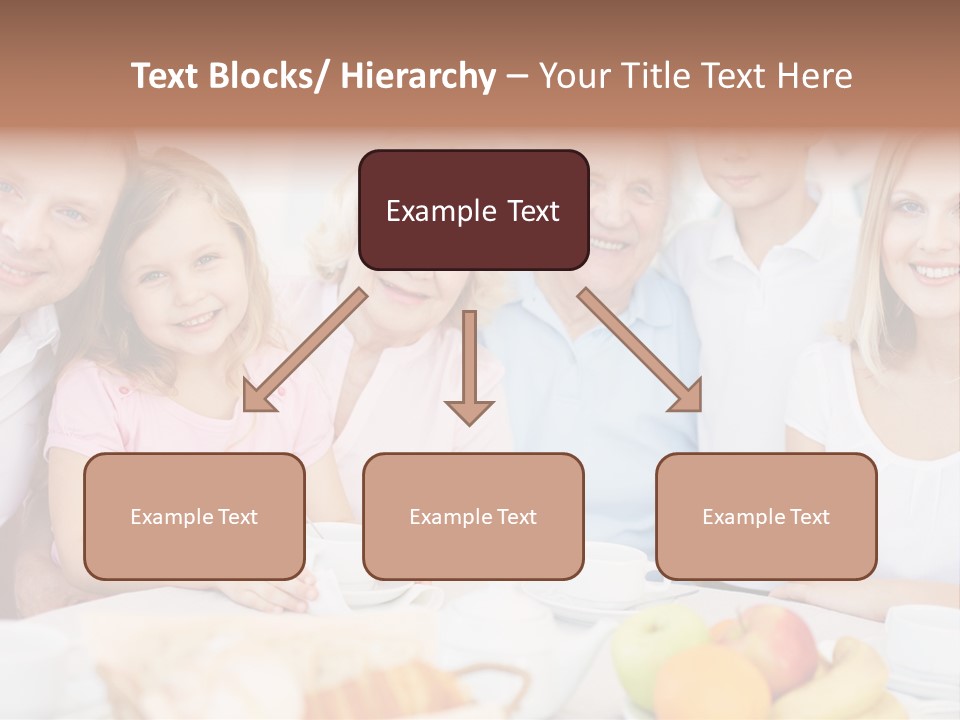 A Group Of People Sitting At A Table With Food PowerPoint Template