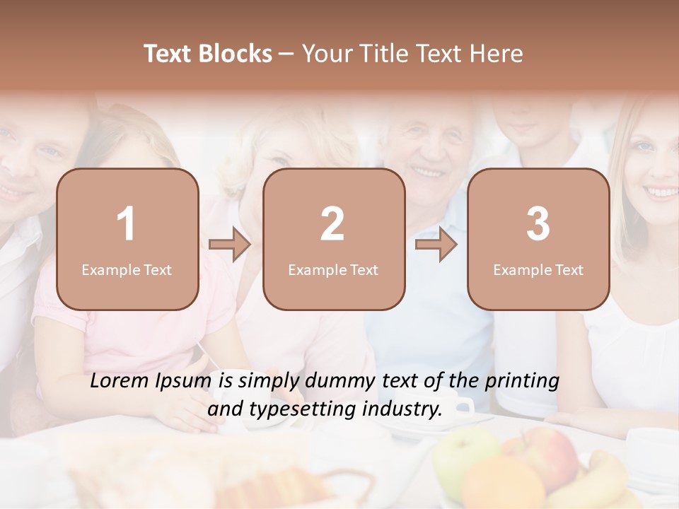 A Group Of People Sitting At A Table With Food PowerPoint Template