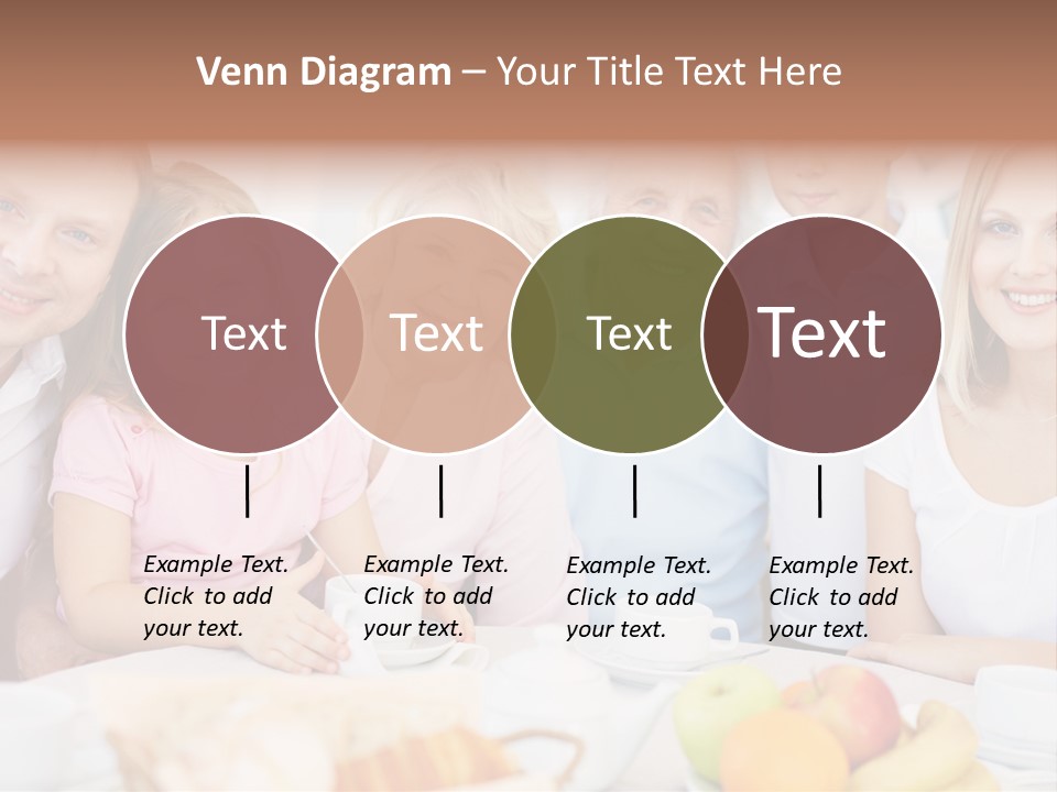 A Group Of People Sitting At A Table With Food PowerPoint Template