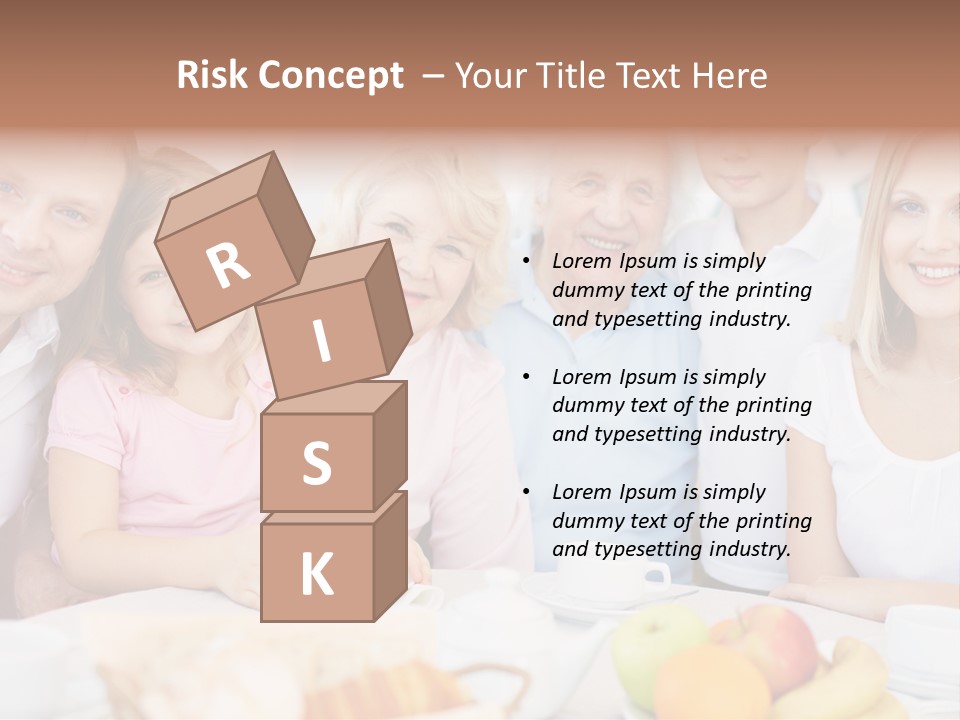 A Group Of People Sitting At A Table With Food PowerPoint Template