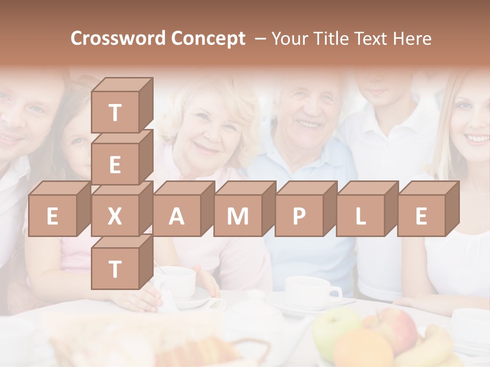 A Group Of People Sitting At A Table With Food PowerPoint Template