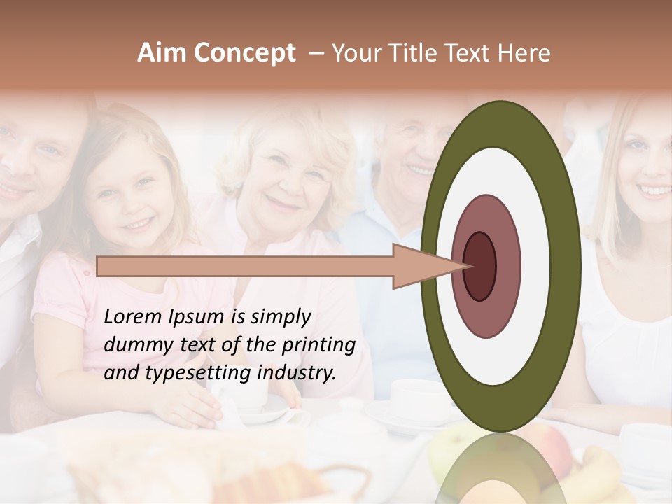 A Group Of People Sitting At A Table With Food PowerPoint Template