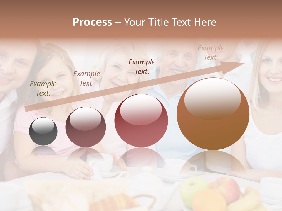 A Group Of People Sitting At A Table With Food PowerPoint Template