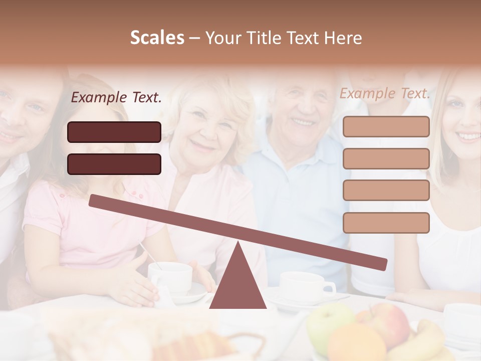 A Group Of People Sitting At A Table With Food PowerPoint Template