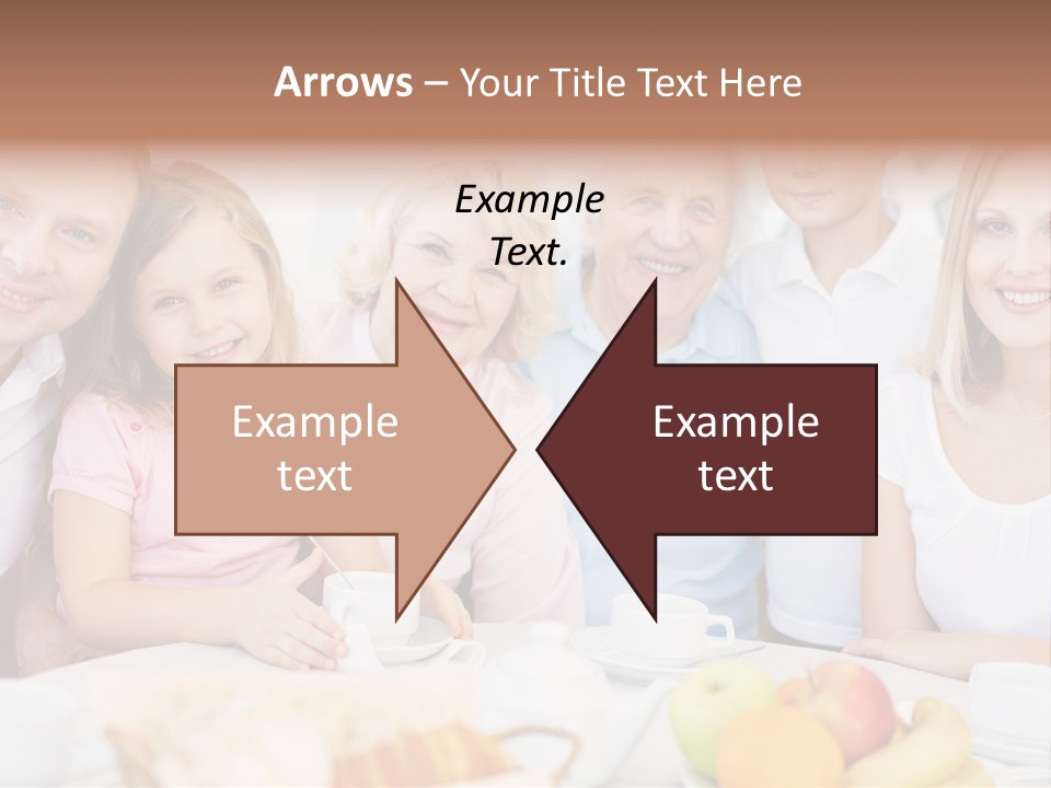 A Group Of People Sitting At A Table With Food PowerPoint Template