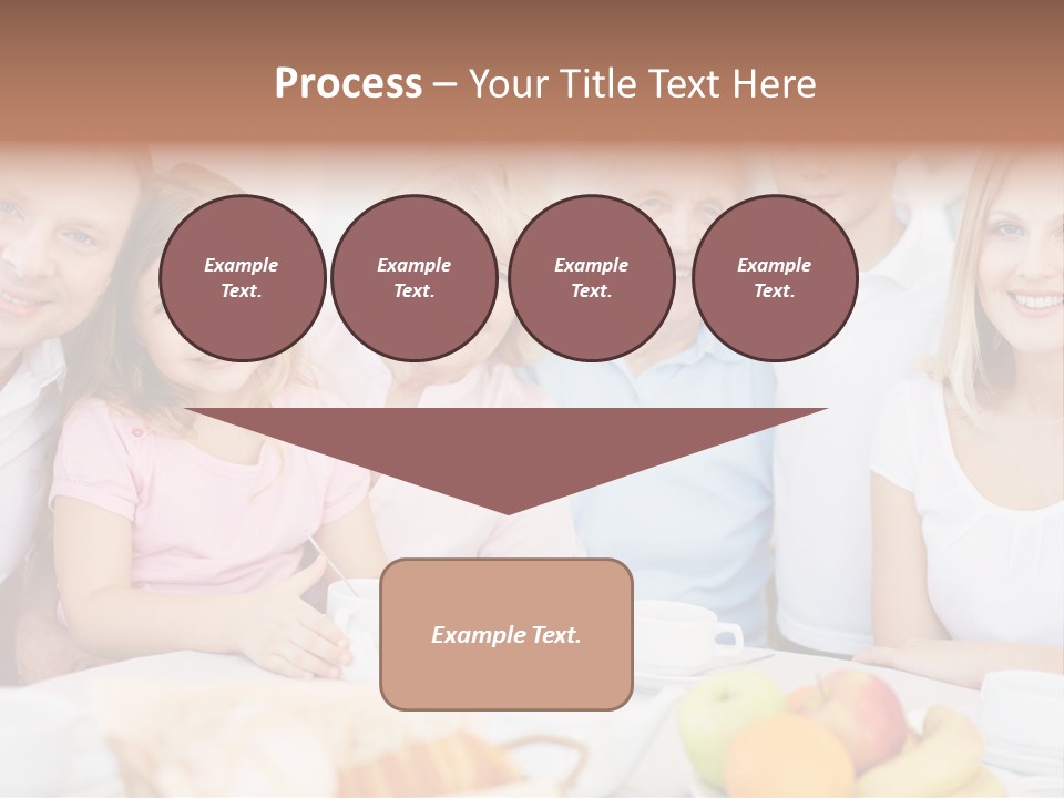 A Group Of People Sitting At A Table With Food PowerPoint Template