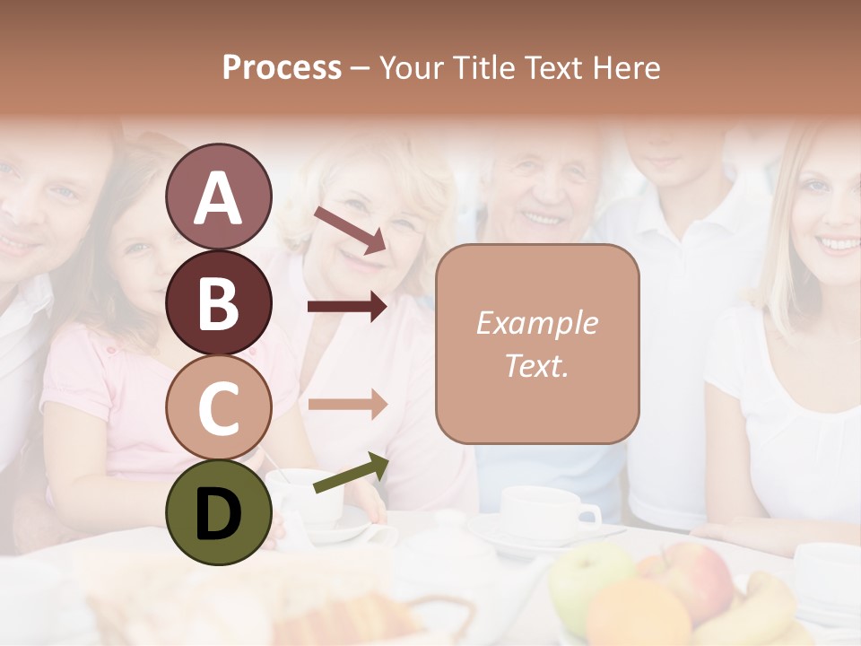 A Group Of People Sitting At A Table With Food PowerPoint Template