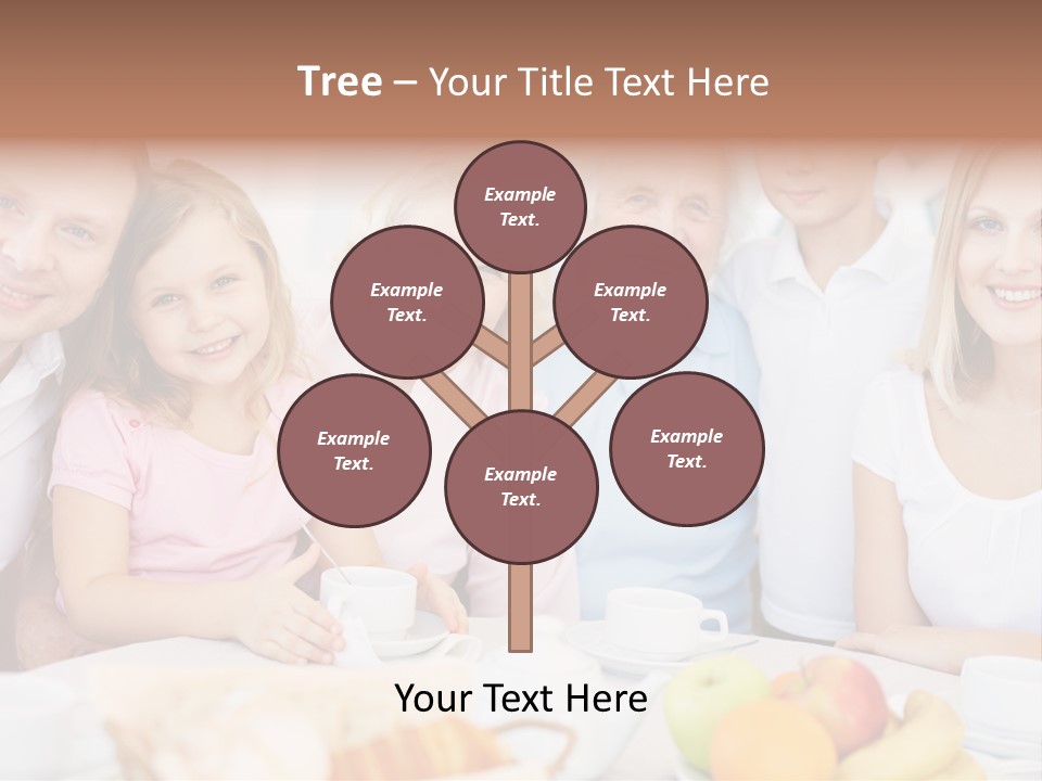 A Group Of People Sitting At A Table With Food PowerPoint Template