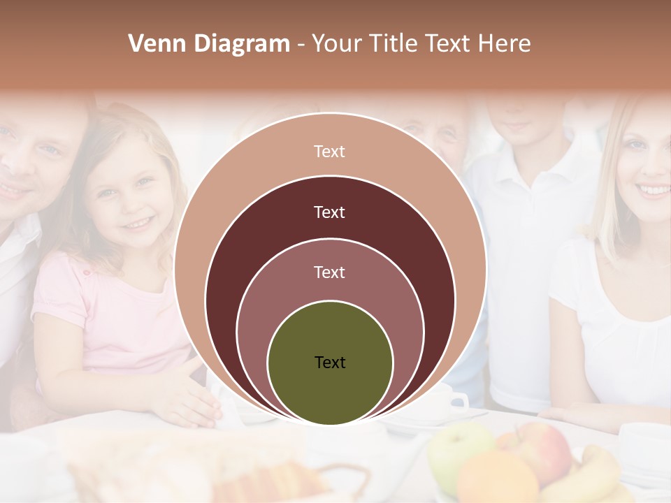 A Group Of People Sitting At A Table With Food PowerPoint Template