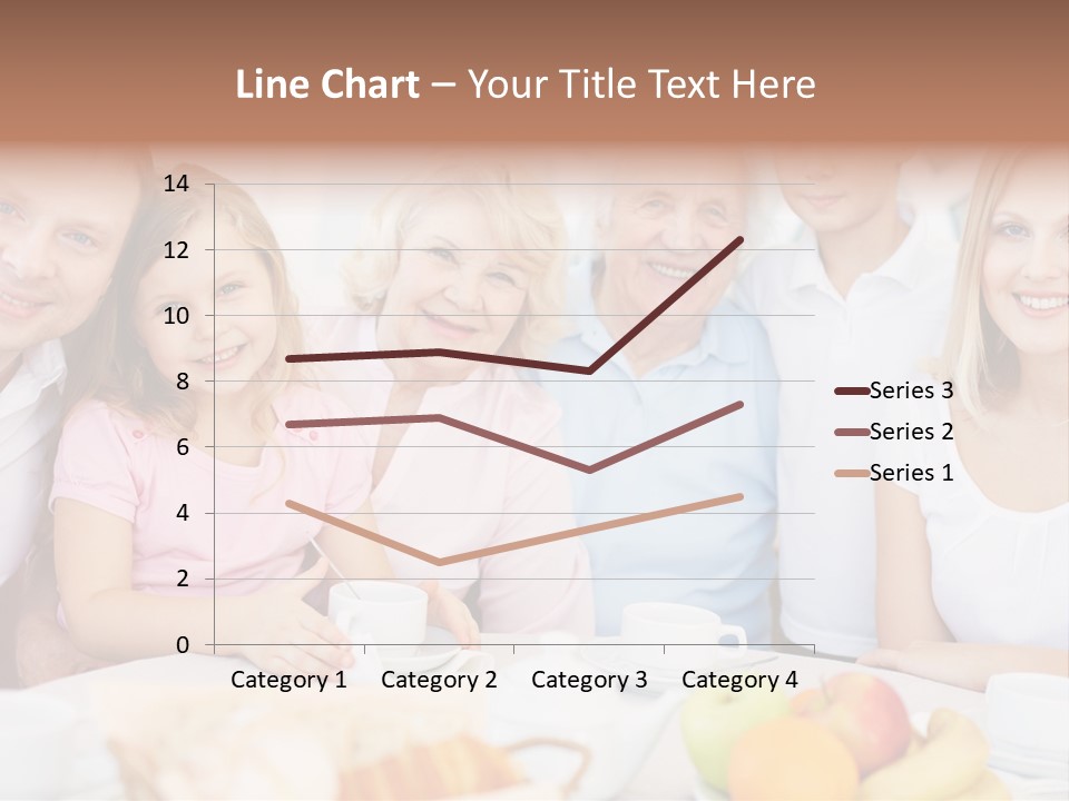 A Group Of People Sitting At A Table With Food PowerPoint Template