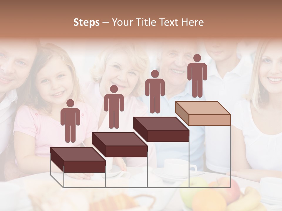 A Group Of People Sitting At A Table With Food PowerPoint Template