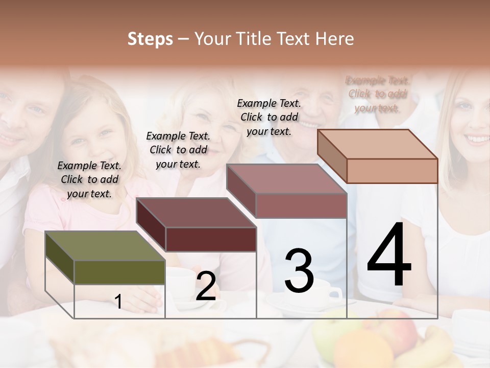 A Group Of People Sitting At A Table With Food PowerPoint Template