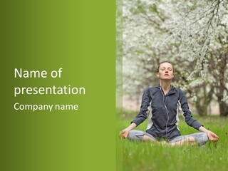 Male Pose Relaxation PowerPoint Template