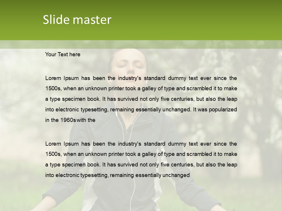 Male Pose Relaxation PowerPoint Template