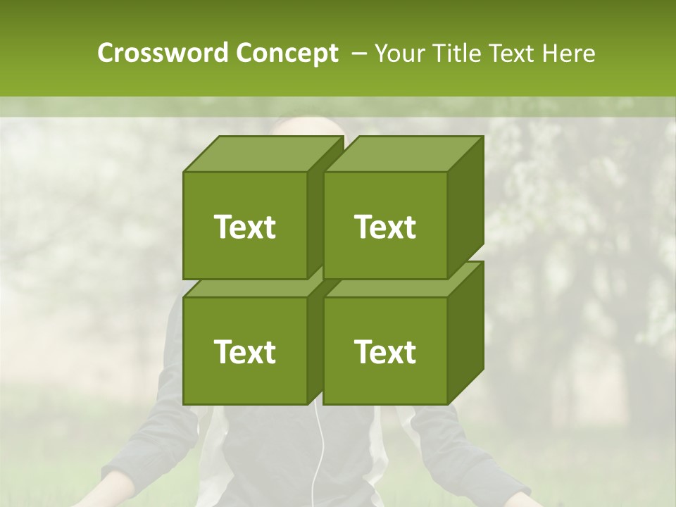 Male Pose Relaxation PowerPoint Template