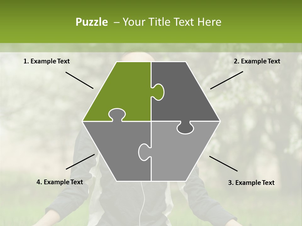 Male Pose Relaxation PowerPoint Template