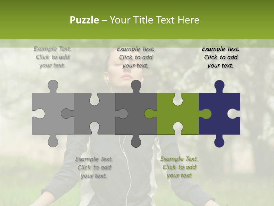 Male Pose Relaxation PowerPoint Template