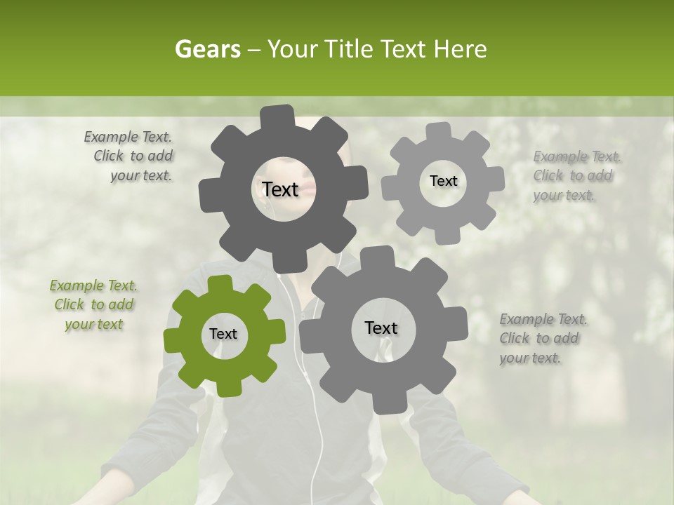 Male Pose Relaxation PowerPoint Template