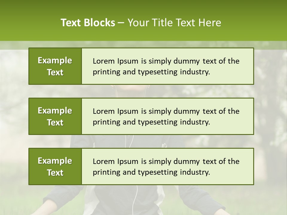 Male Pose Relaxation PowerPoint Template