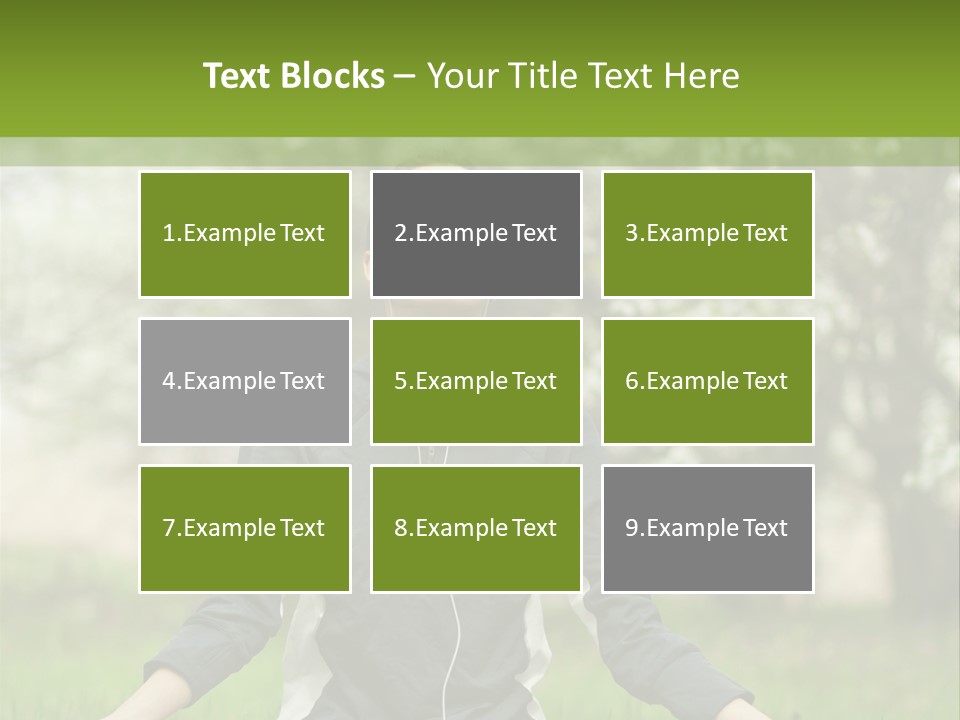 Male Pose Relaxation PowerPoint Template