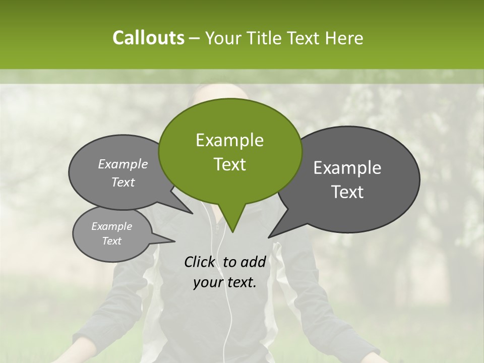 Male Pose Relaxation PowerPoint Template